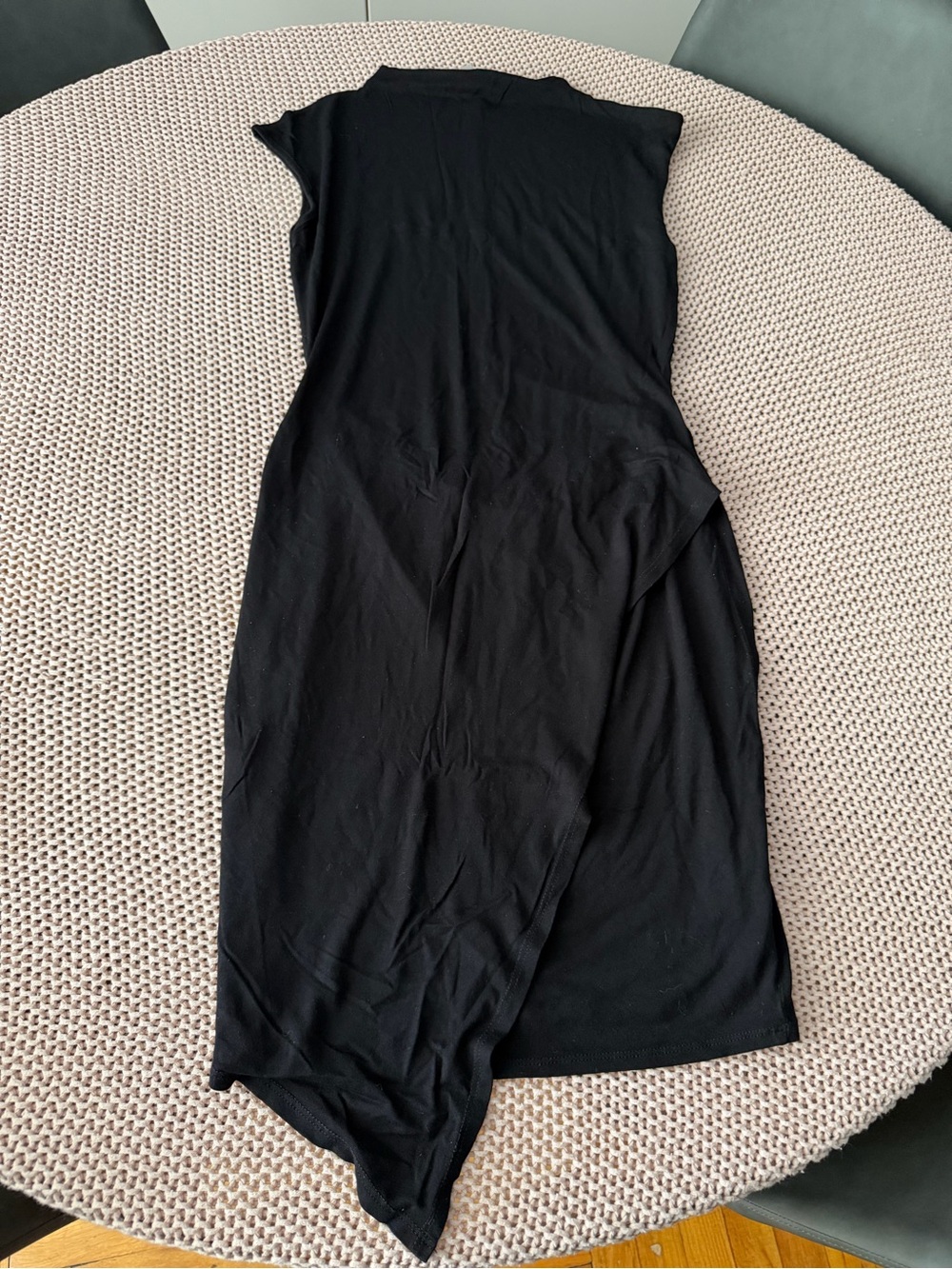 Asos black midi dress with side slit, size 6 #midi #slit